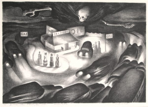 Benton Spruance: Road from the Shore. Signed, dated, titled and inscribed 7/35 in pencil.