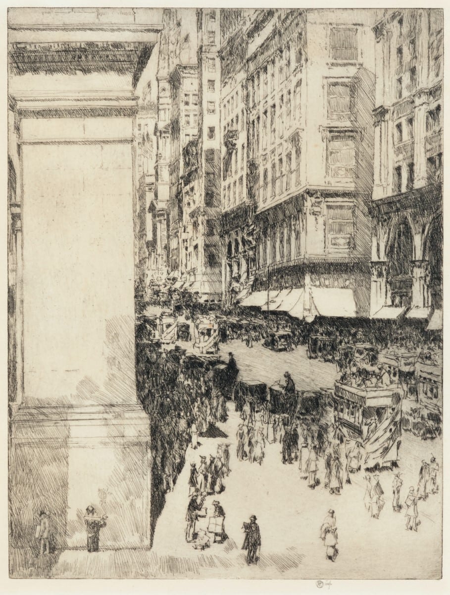 HASSAM_Fifth_Ave_Noon_original_print_for_sale