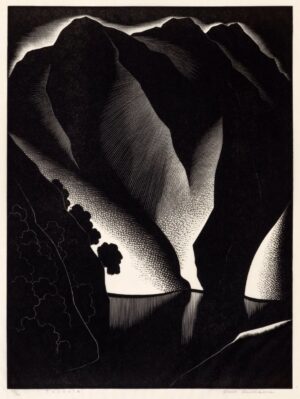 Paul Landacre, Tuonela, 1934 Original , signed, titled and numbered print for sale.