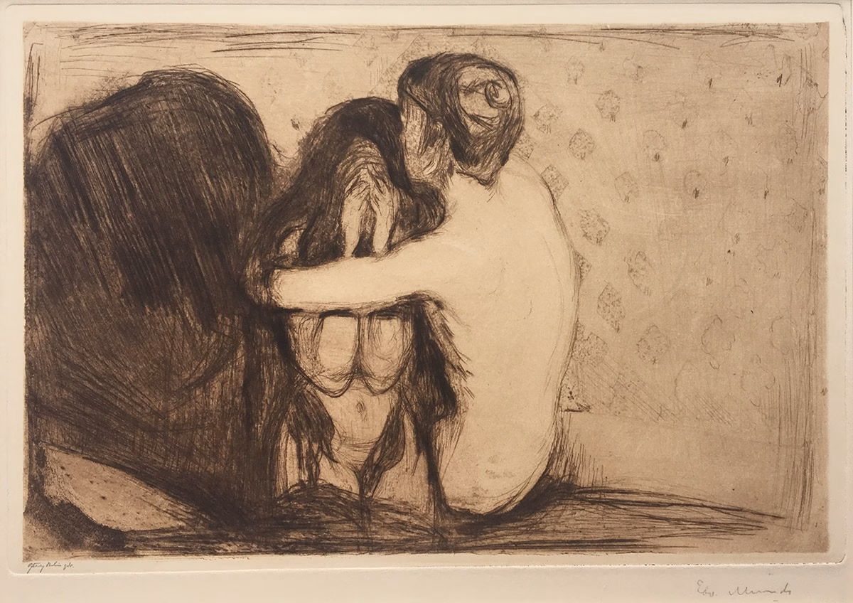 Edvard MUNCH Consolation or Trost. Signed in pencil.
