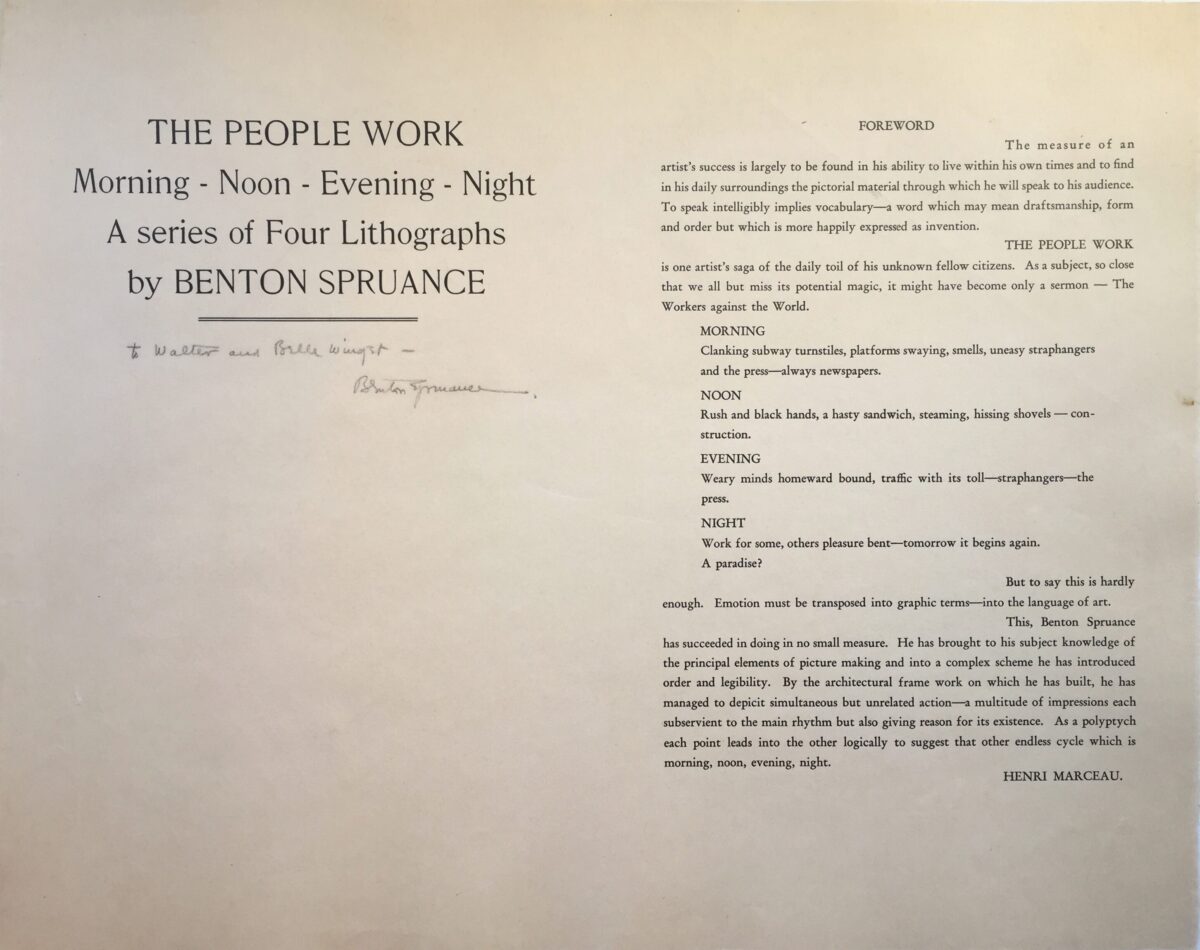 SPRUANCE – The People Work Title page